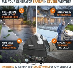 Open Frame Generator Tent with Universal Clamp System for Wet Weather Protection
