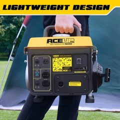 Aceup Energy 1,200W Gas Powered Generator, Small Portable Generator yellow