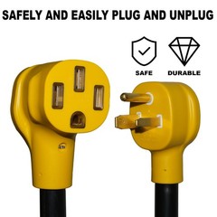 PPUMP NEMA 6-50P to 14-50R 125V/250V 50 Amp 3 Prong Male Plug to 50 Amp 4 Pro…