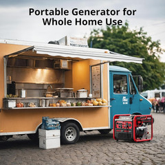 4500W Gas-Powered Inverter Generator, Co-Sensor, Lightweight, Quiet EPA Complian
