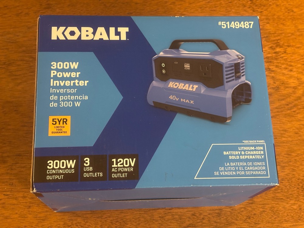 Kobalt 40V 300w Power Inverter #5149487 – New In Box – No Battery or Charger