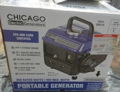 Chicago Electric Portable Generator 800W/900W Model 66619 EPA CARB Certified