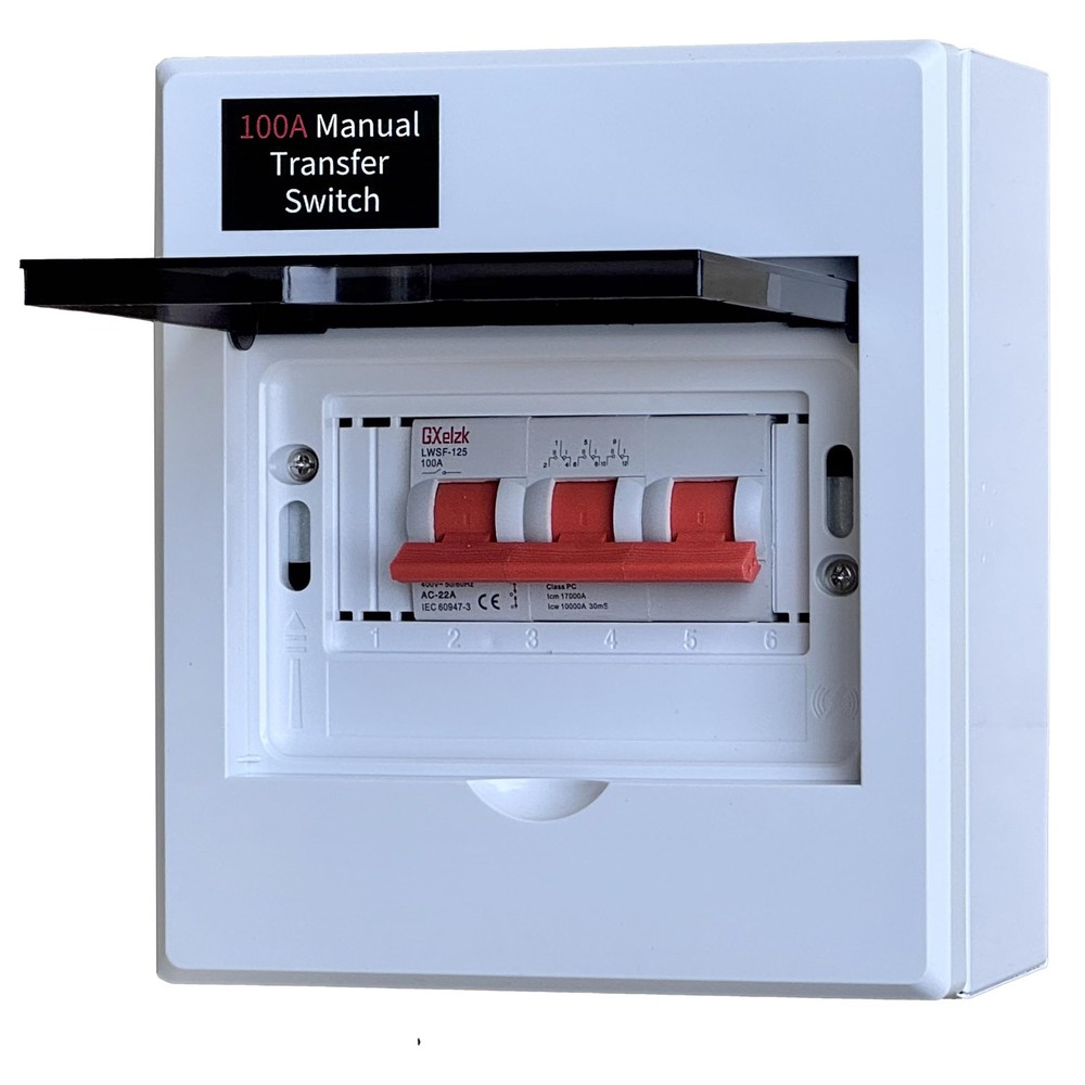 100A Generator Transfer Switch, Manual 120/240V, 24000W…