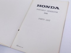 Genuine Honda Portable Generator E900 Parts List Manual Diagram Pocket Book 1970