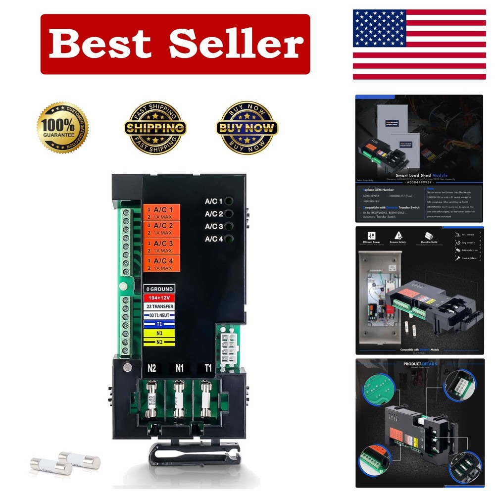 Smart AC Load Shed Module for Generac 100A 200A ATS – Reliable Power Management