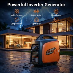 2800W Quiet Gas-Powered Inverter Generator Home Use Camping RV 40Lbs Non-Battery