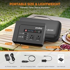 Portable Power Station 200W, 146Wh Portable Solar Generator Black (200W)