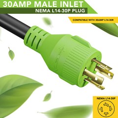 Generator Extension Cord 25 Ft 4 Prong Power Cable 10 4 30 Amp Adapter Plug New