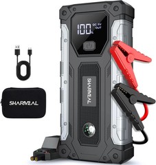 Arrancador Portatil 5000A Para Auto 12V 10L Gas 9L Diesel Bateria Luz Emergentes