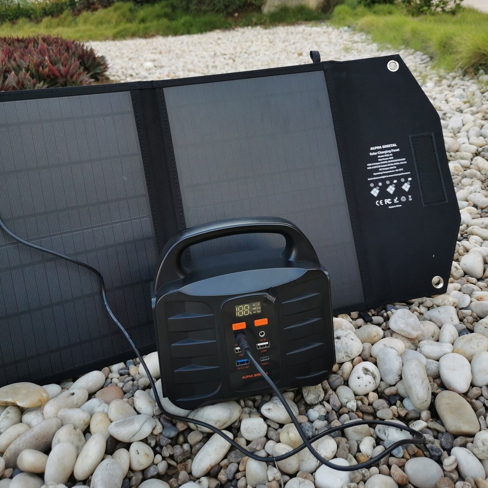 Portable Rechargeable 155Wh/42000mAh Power Station with Solar Panel Charger