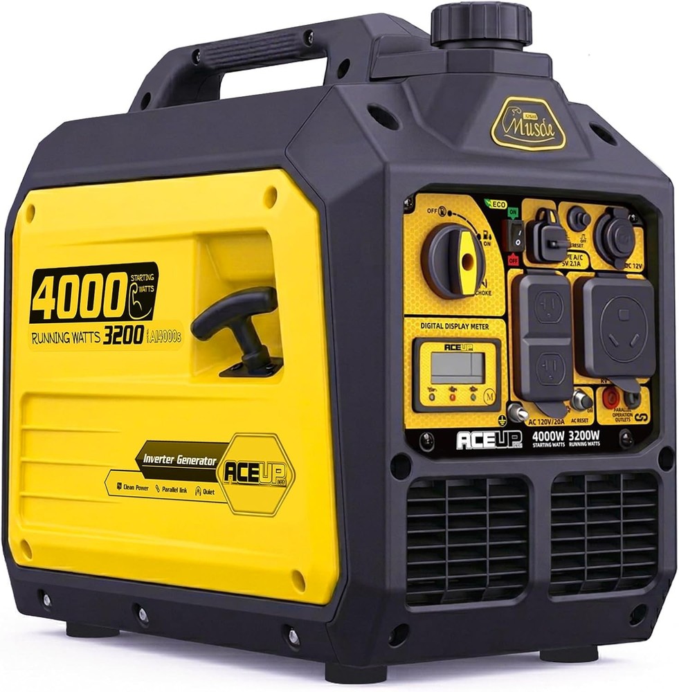 4000 Watt Inverter Generator Portable 149cc Gas Powered Generator Quiet Home