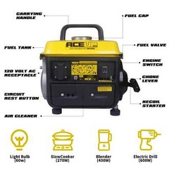 Planta Generador De Luz Electrica De 1000W Gas-Powered Generator NUEVO