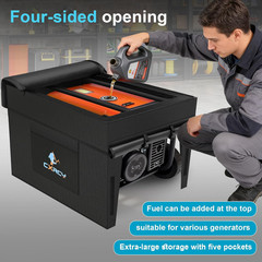 Waterproof All-Weather Generator Cover for 4000W-10000W Generators, Black