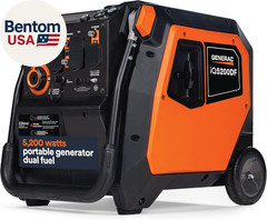5,200-Watt Dual-Fuel Portable Inverter Generator – Gas and Propane Compatible –