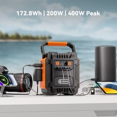 FlashFish A201 200W 172Wh Solar Generator With Solar Panel 60W 18V for Camping