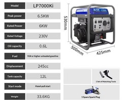 220V Single-Phase 3kW Inverter Portable Gasoline Generator for Home Use