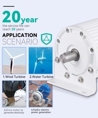 Water Turbine Gearless Permanent Magnet Generator 5KW 5000w 12V 24V 48V 96V