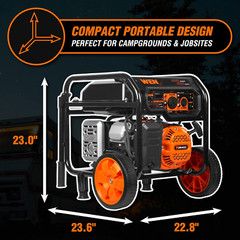 5600-Watt Portable Generator, 224Cc, Transfer-Switch and Rv-Ready (GN5600)