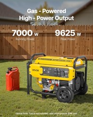 Electric Start Gas Generator 9625W Peak 7000W Running w/ CO Sensor AVR