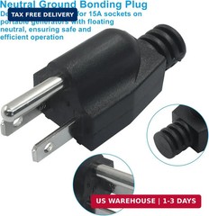 Biaungdo 2 Pack Neutral Ground Bonding Plug for Portable Inverter Generator, Sur