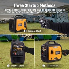 Quiet Inverter Generator 5000W Power Digital Display Electric/Remote Start