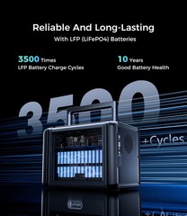 Flashfish T1200S 768Wh 1200W Portable Power Station LiFePO4 Generator