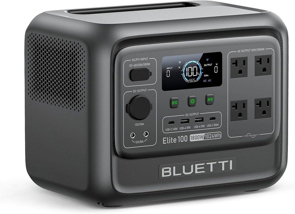 Portable Power Station 1024Wh LFP Battery Backup w/ 4 1800W AC Ports 3600W Surge