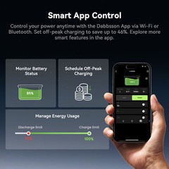 🔥Dabbsson 2000L Portable Power Station 2200W 2048Wh Solar Generator App Control