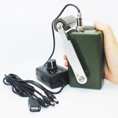 Hand-Crank Generator Silent Emergency Phone & Laptop Charger Portable