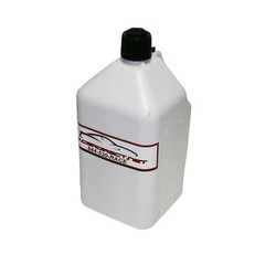 SURVIVAL WATER FUEL STORAGE 5 GALLON UTILITY FUEL DUMP JUG WITH FILL HOSE WHITE