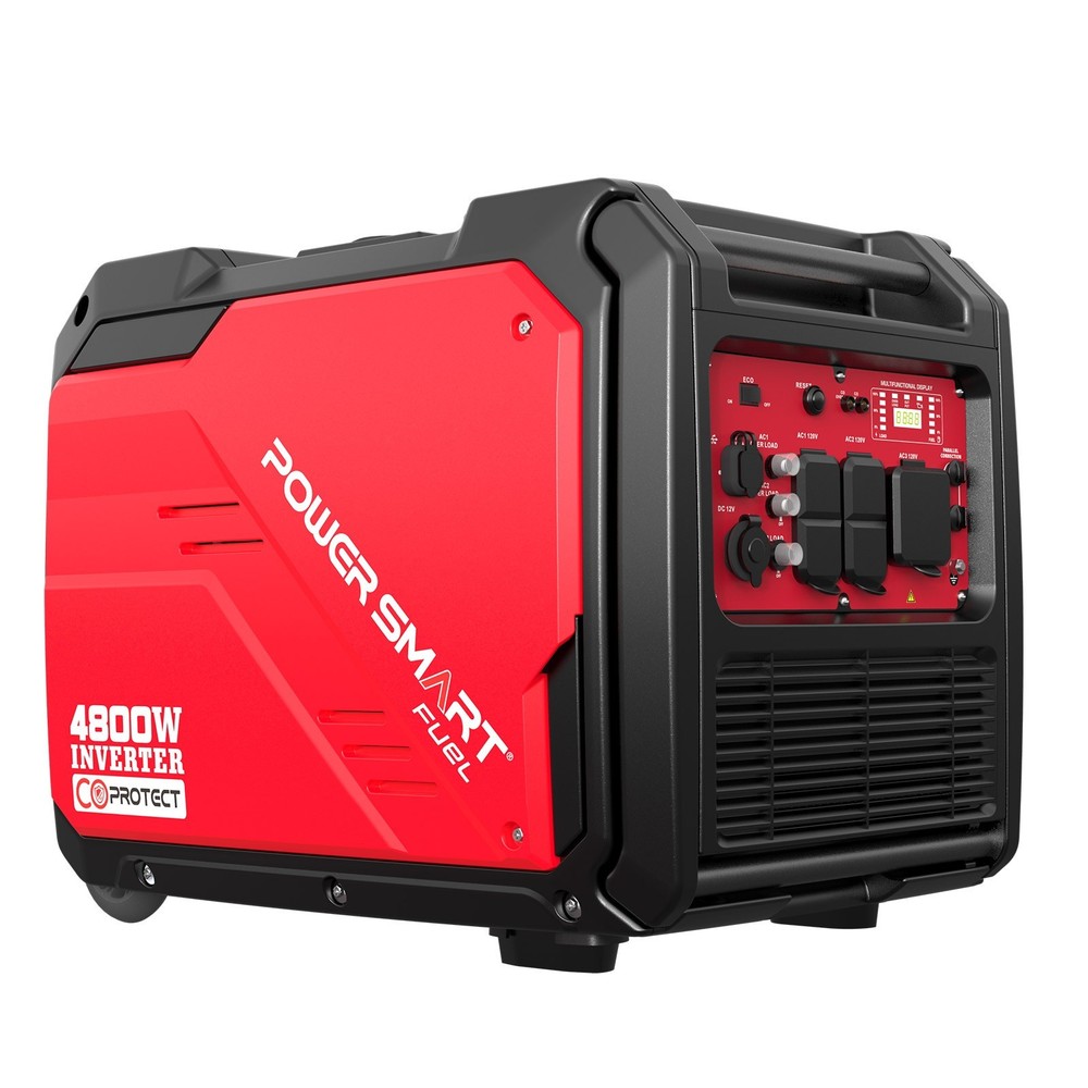 PowerSmart 4800W Gas Inverter Generator, 223cc Engine, 10H Runtime, CO Detect