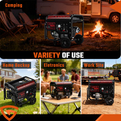 3KW Gas Inverter Generator 215cc OHV Engine 110V+220V Dual Volt Overload Protect