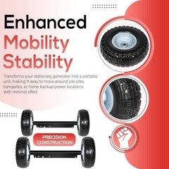 Honda EU3000is Generator All-Terrain Wheel Kit Solid Never-Flat Tires