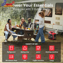 2500W Lightweight Portable Inverter Generator with CO Sensor for Home & RV
