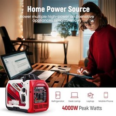 4000 Watt Portable Inverter Generator Gas 4000W Gas Powered App Data Monitor