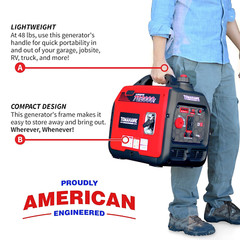 Tomahawk 2000 Watt Inverter Generator Super Quiet Portable Power for Residential