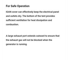 IGAN Small Portable Inverter Generator Tent/Cover While Running Black/ Orange