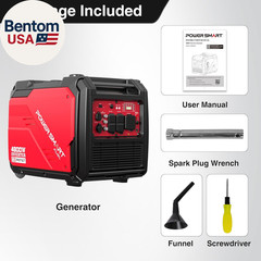 4800-Watt Portable Inverter Generator with Wheels Handle Kit, CO Protect, Quiet,