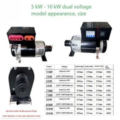 5KW – 10KW Household Generator with Junction Box, Fuel-saving 220V – 380V