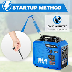 2450-Watt Portable Inverter Generator for Home Use, Super Quiet Small 120V Gas G