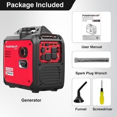 Generator 3000W Portable Inverter Quiet Gas RV Home Camping CO Sensor 30A