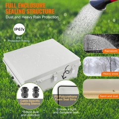 Outdoor Electrical Junction Box, 13.78 x 9.84 x 5.90 in, ABS Plastic Electrical
