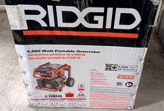 RIDGID 6,800 Watt Portable Generator. Yamaha Engine 12HR Run – local pickup only