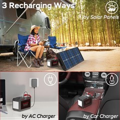 Portable Power Station 300W MARBERO Camping Solar Generator Backup for Emergency