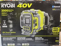 Ryobi 40v Power Station Inverter Generator , Bluetooth, 1800 Watts.