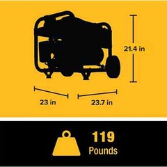 DEWALT 4000-Watt Manual Start Gas-Powered Portable Generator, DXGNR4000