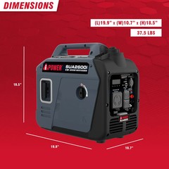 A-iPower SUA2600i Quiet Inverter Generator 2600W RV Ready CO Sensor Portable
