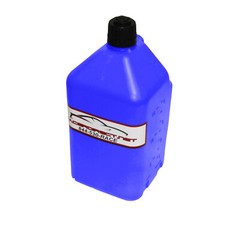 SURVIVAL WATER FUEL STORAGE 5 GALLON UTILITY FUEL DUMP JUG WITH FILL HOSE BLUE