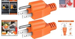 Dual Neutral Ground Bonding Plugs for RV & Motorhome Use – Certified Orange