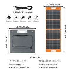 FlashFish E103 Portable Power Station LiFePO4 300W 179Wh with Solar Panel 100W
